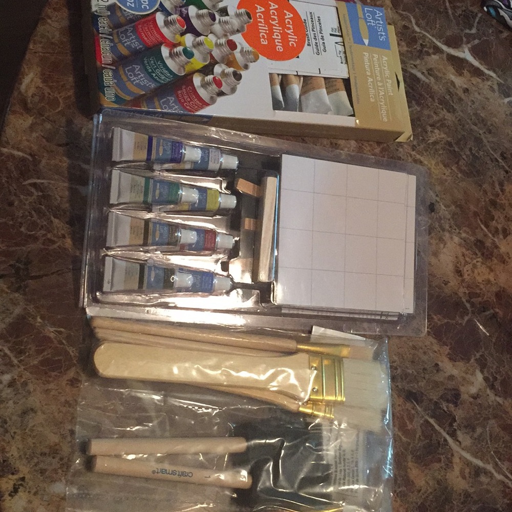 Paint and brushes